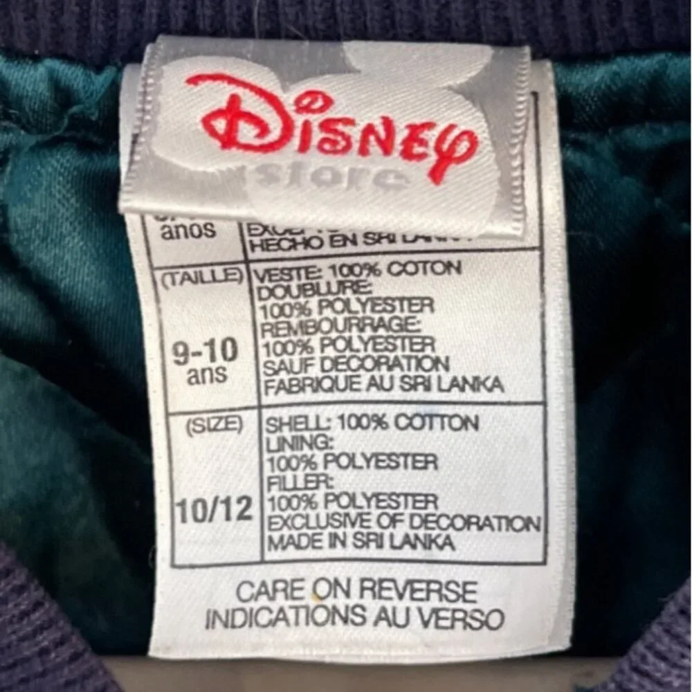 Vintage Disney Store Kids Varsity Jacket Size 10/12 Tigger Football 90s Y2K